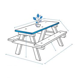 Picnic Table w/ Chairs Set Covers - Design 1