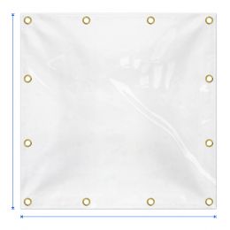 Color : Clear, Size : 1x1.8m/3.3x5.9ft FLSXC Clear Tarps with Grommets for Balcony Corridor Pergola Outdoor Clear Tarps Curtains with Anti-Rust Gasket Customizable 