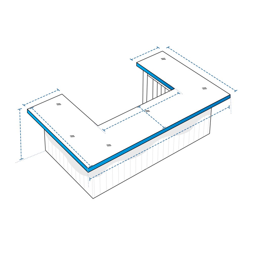 U Shape Bar Island Custom Covers