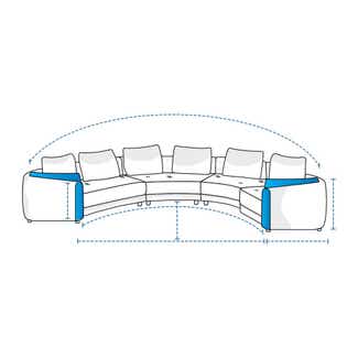 Custom Curved Sofa/Lounge Covers