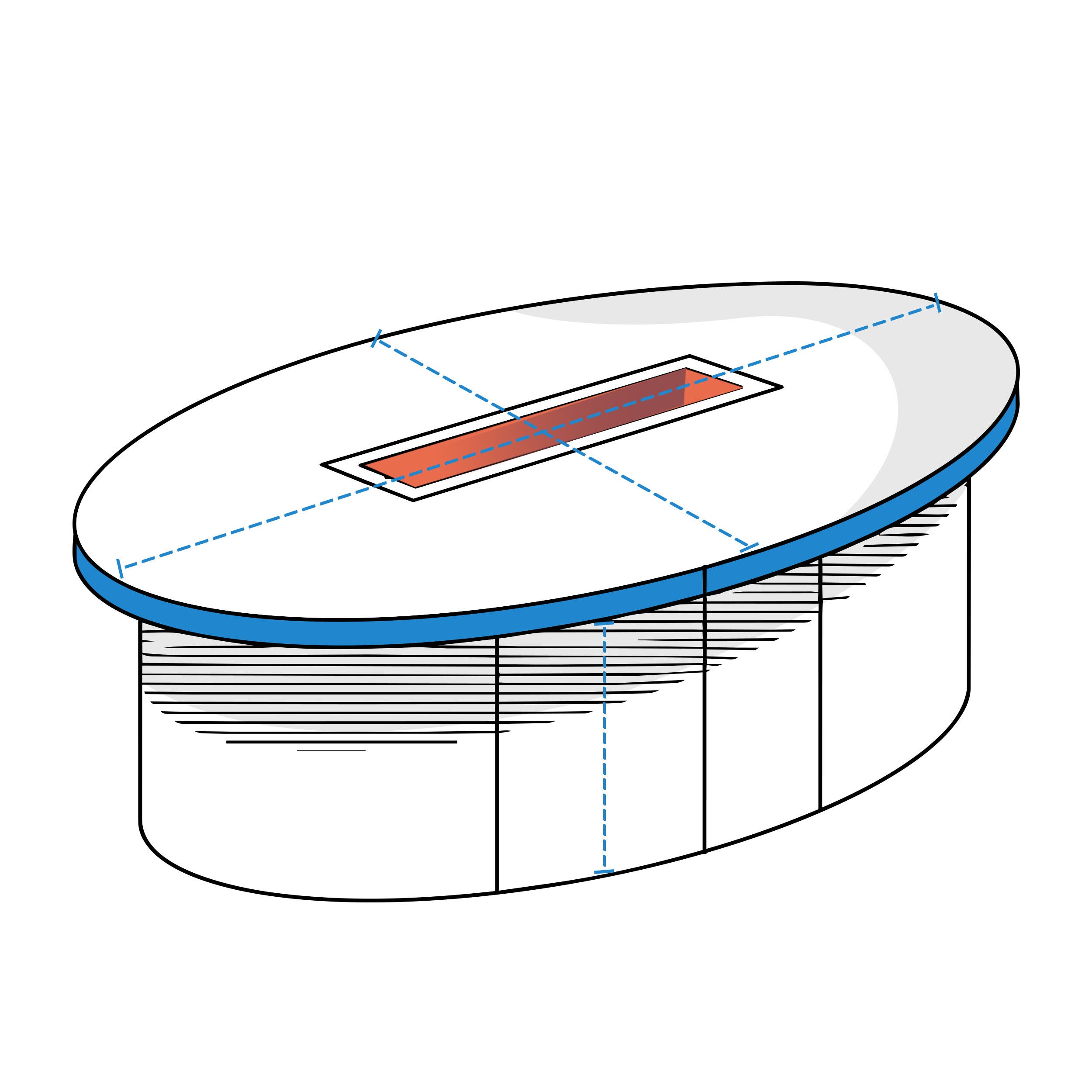 Custom Oval Fire Pit Cover - Product image