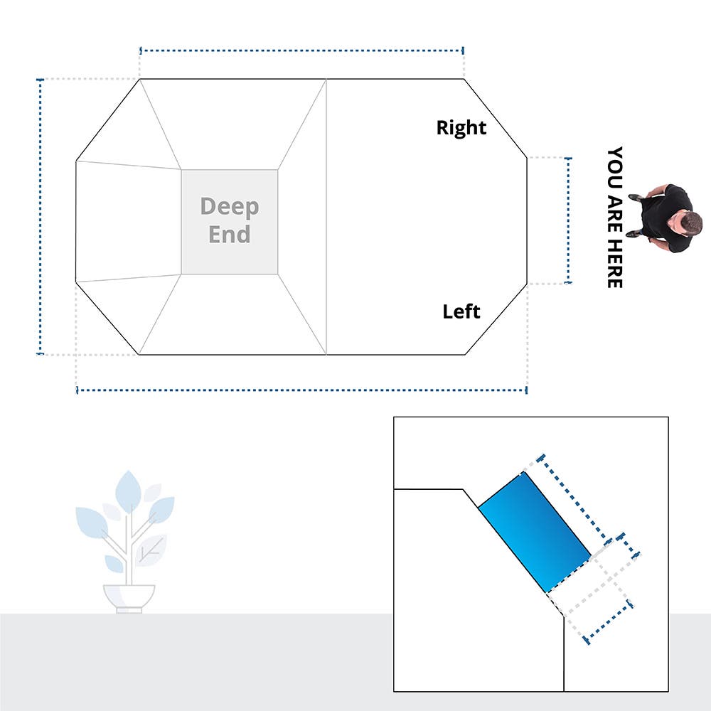 Grecian Pool Cover - Left/Right Corner Steps