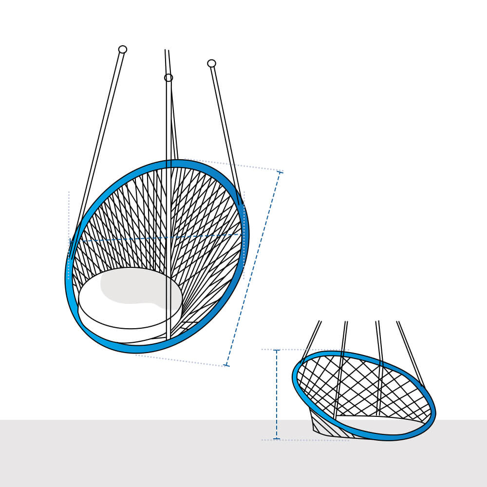 Hanging Nest Chair Custom Covers - Product image