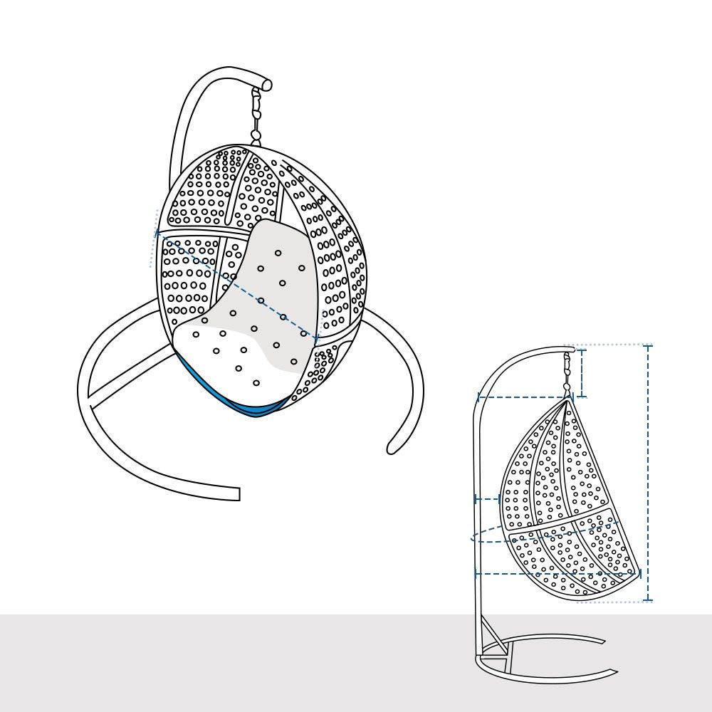 Hanging Egg Chair Custom Covers - Product image