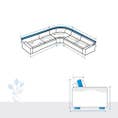 L shape Curved Couch Custom Cover