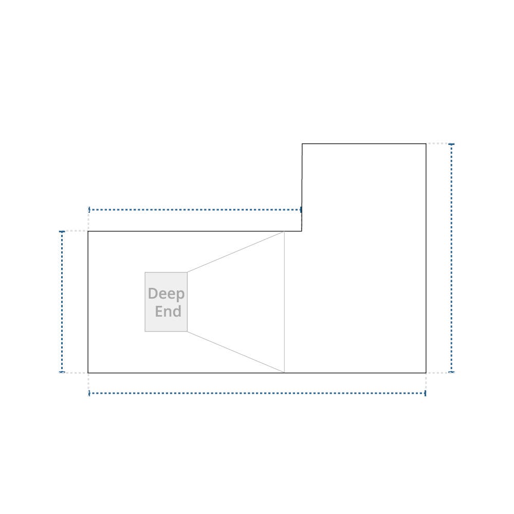 L Shape Pool Cover - No Steps