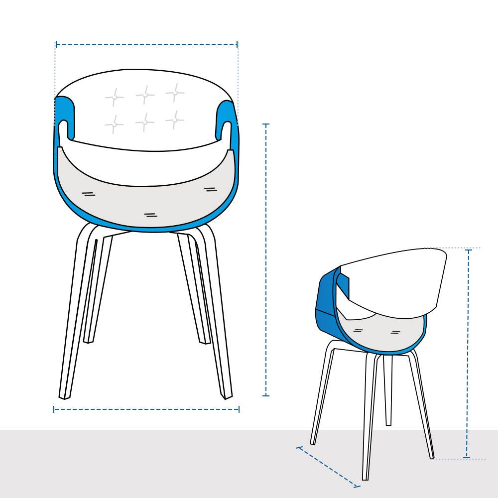 Modular Club Modern Accent Chair Custom Covers - Product image