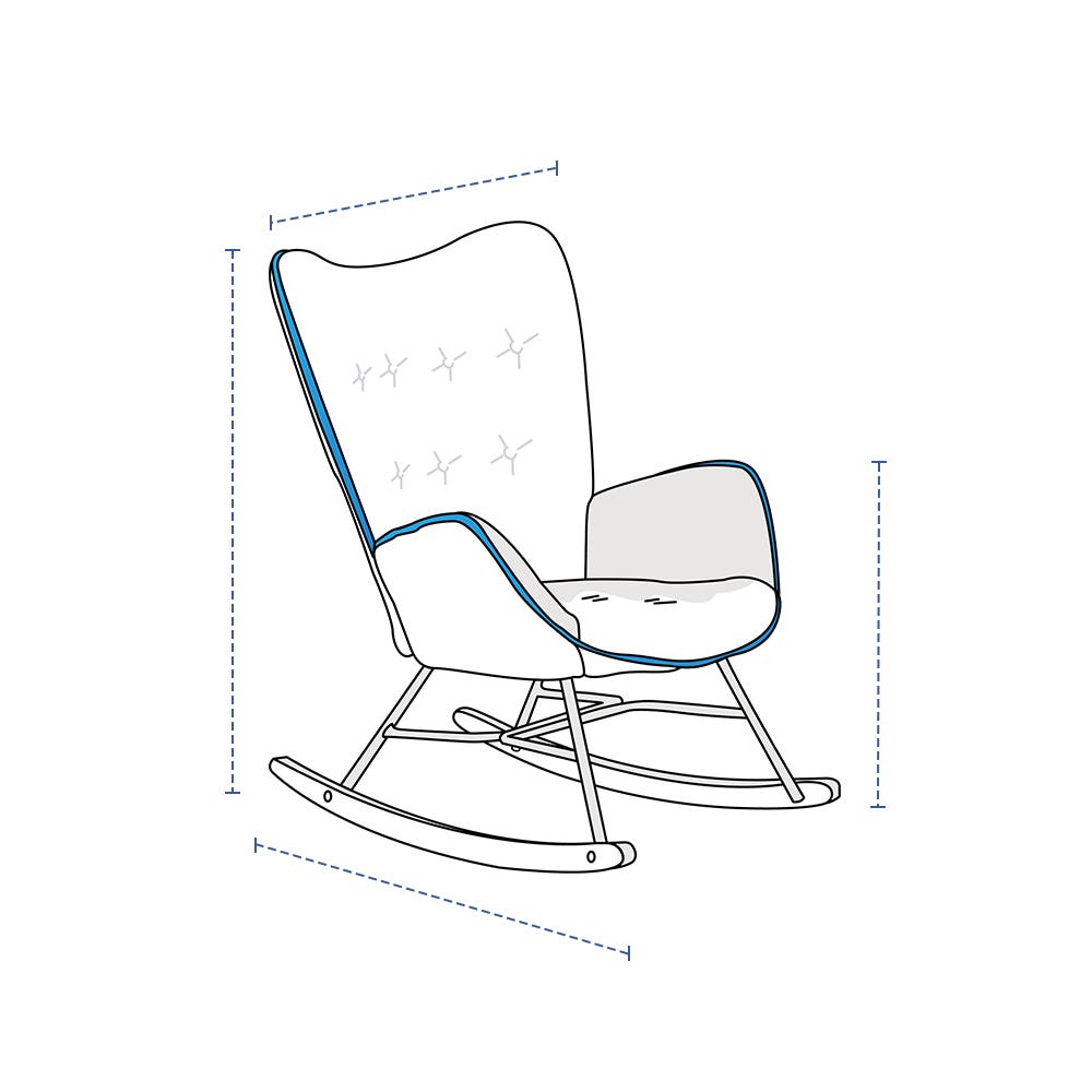 Modern Rocking Chair Custom Covers