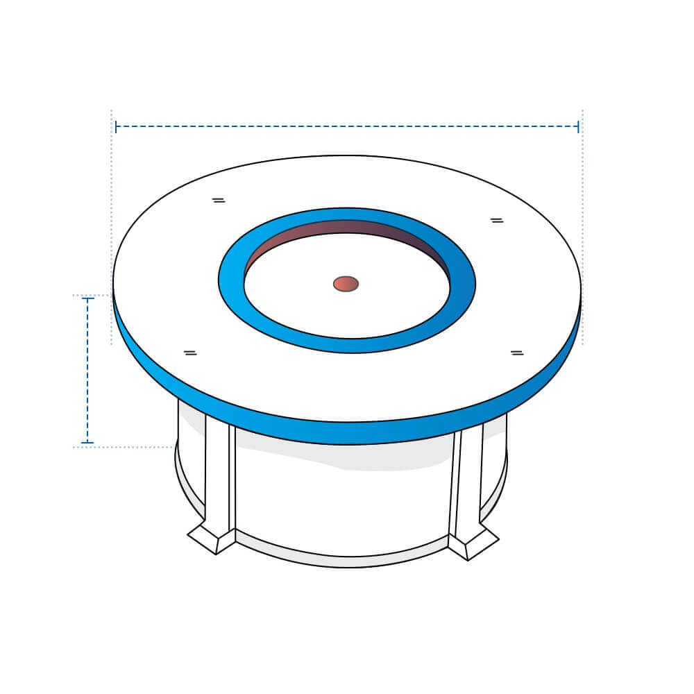 Multi-Layer Circular Fire Pit Custom Covers