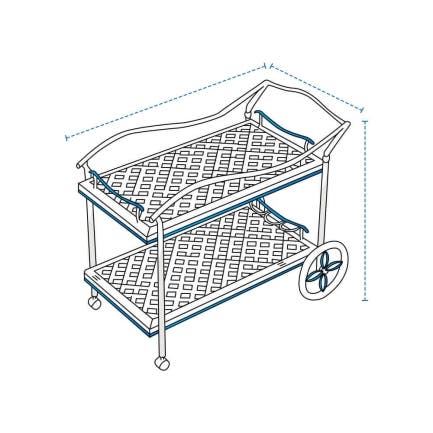 Wheeled Beverage Serving Cart Custom Covers