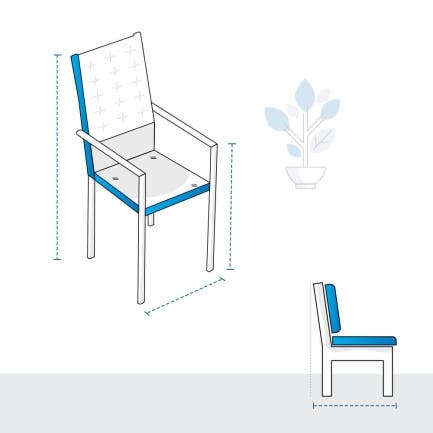 High Back Patio Dining Chair Custom Covers