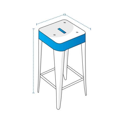 Square Bar Stool Custom Covers