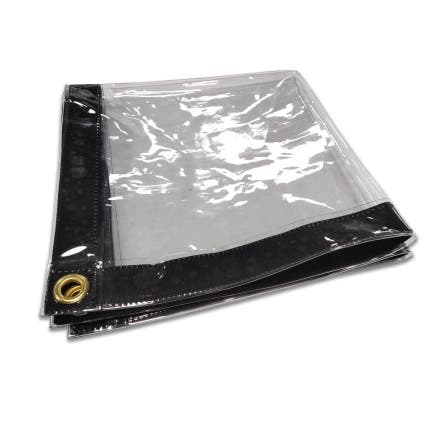 Clear Plastic Tarp, 20mil, Size: 3.7m x 4.6m