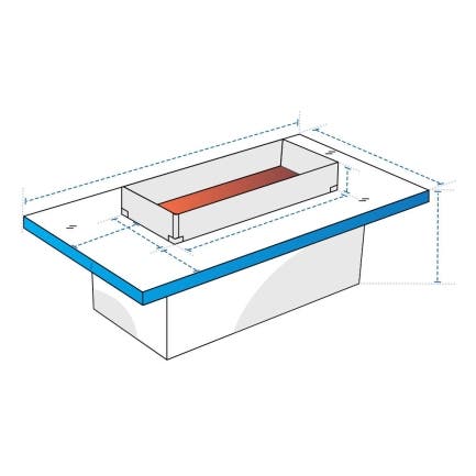 Rectangular Built-In Fire Pit Custom Covers