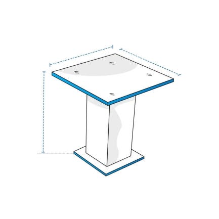 Pedestal Square Bar Table Custom Covers