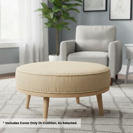 Sunbrella Ottoman Circle/ Round Cushion Cover