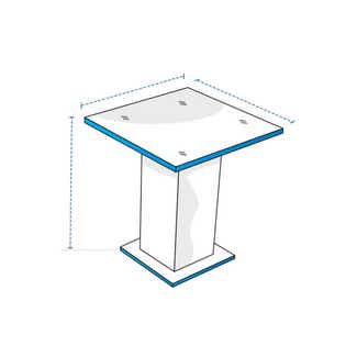 Pedestal Square Bar Table Custom Covers